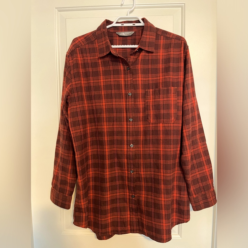 THE NORTH FACE ladies flannel shirt size L
